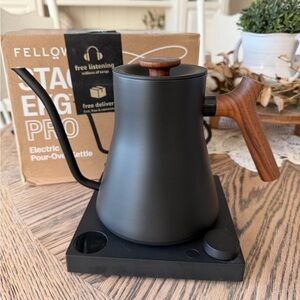Stagg EKG Electric Pour-Over Kettle - Black with Walnut Handle